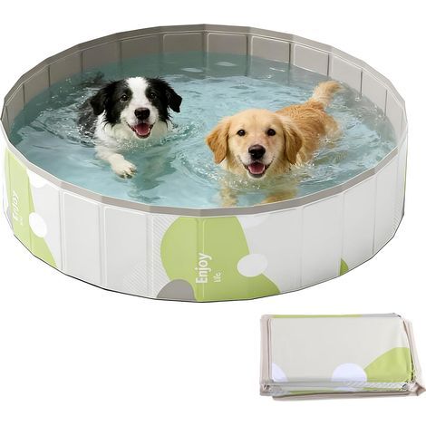 Piscine pour Chiens,pataugeoire Pliable pour Chiens,résistante à l'usure et antidérapante pour Animaux de Compagnie (1/5)