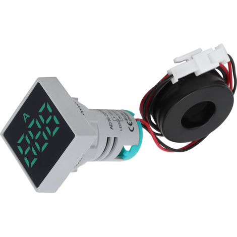 Ampèremètre numérique à panneau mat, voyant lumineux, 220 V CA, AD16-22FSA, vert (1/5)
