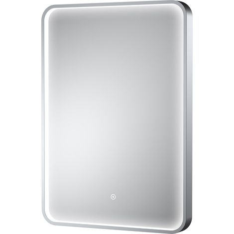 Hudson Reed Pictor Chrome Inset Framed LED Touch Sensor Bathroom Mirror 700mm H x 500mm W (1/3)