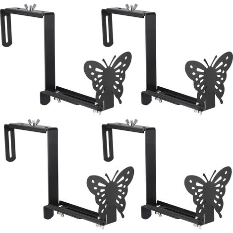 Lot de 4 supports de jardinière réglables à suspendre avec papillon (1/5)