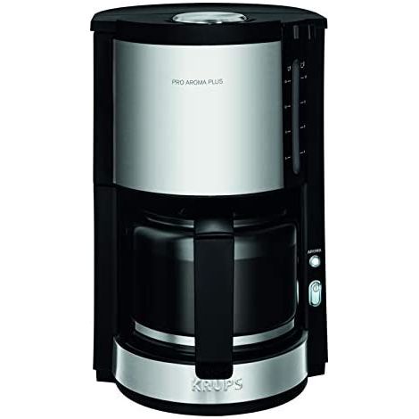 Krups Pro Aroma Plus Kaffeemaschine Schwarz und Edelstahl 1,25 L (1/5)
