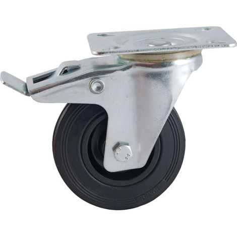Avl Rueda industrial D160 mm negra con freno