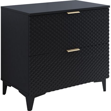 Mueble bajo lavabo 80 cm sobre patas Cléa Negro (1/4)