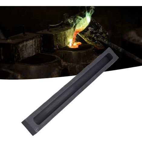Metallbarren in Form eines Streifens mit Graphitnut: Außenabmessungen 250 × 30 × 20 mm, Innenabmessungen 230 × 15 × 15 mm (1/5)