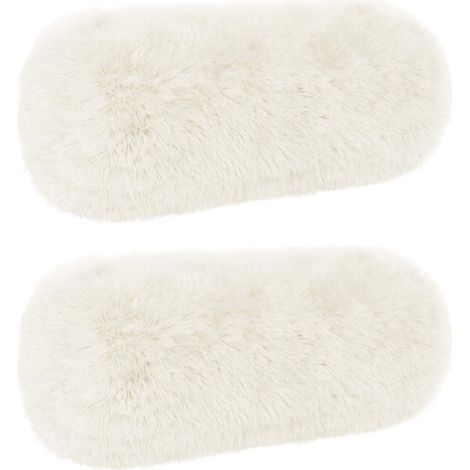 Federa 2 pcs HEERLEN Bianco Ø 15 x 40 cm Fleece PV vidaXL