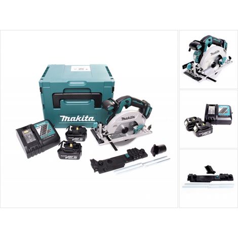Makita DHS 680 RFJ Akku Handkreissäge 18 V 165 mm Brushless + 2x Akku 3,0 Ah + Ladegerät + Adapter + Makpac (1/5)