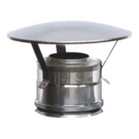 MARAL TERMINALE PARAPIOGGIA INOX 15-20 DOPPIA PARETE AISI 316L-V2 INTERNO AISI 304 ESTERNO LANA DI ROCCIA 25 MM colore Acciaio (1/2)