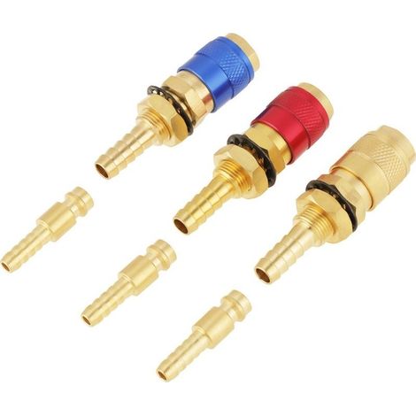 Raccord Rapide, 3pcs 8mm Connecteur de Soudage Refroidi à l'Eau Adaptateur de Gaz pour Torche de Soudage TIG (1/5)