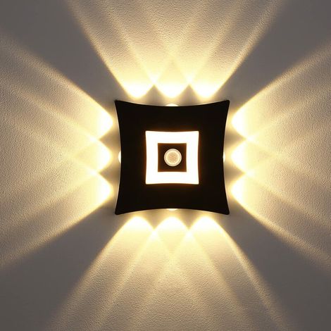18W Modern LED Indoor Outdoor Wall Light with PIR Motion Sensor, IP65 Waterproof Wall Sconce, 3000K Warm White Aluminum Wall Sconce for Living Room (1/5)