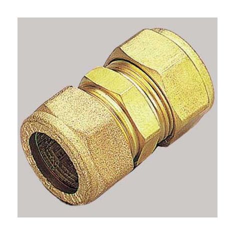 RACCORDO DIRITTO DOPPIO CON OGIVA OTTONE - 12 x 12