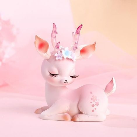 Figurine Cerf - Résine Peinte À La Main - Décoration Intérieure Bureau Maison Cheminée Étagère - 1 Pièce (1/3)