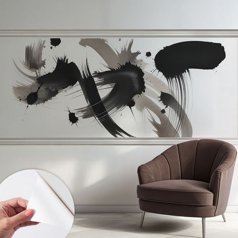 Papier peint adhésif autocollant pour salon chambre à coucher tendance et originale Expression abstraite 250x104 cm (1/5)