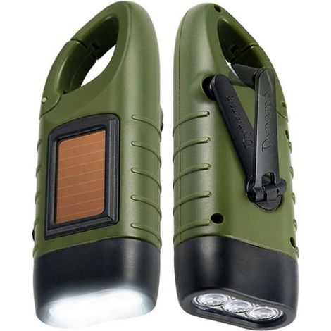 Lampe de poche à remonter, lampe LED d'urgence, lampe de survie, lampe de lecture, lampe solaire à manivelle (1/5)