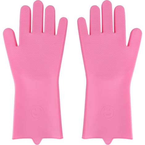 Gants de cuisine en silicone multifonction, lavables et écologiques, protection thermique pour vaisselle et nettoyage (1/5)