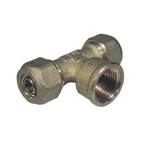 RACCORDO A T FEMMINA PER TUBO COBRA-PEX Misura: 3/4 x 22
