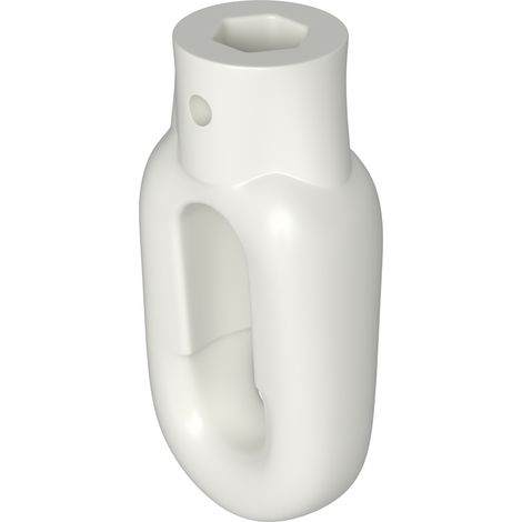 BAUHELD Markisenöse Oval 10 mm Ral 9016 für Fleischerhaken (1/4)