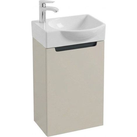 Naturel Stilla armoire de salle de bain murale 39x60x22 cm avec lavabo en céramique, cachemire mat (STILLADK04008UBL) (1/2)
