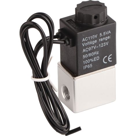 Électrovanne 2 voies 2 positions normalement ouverte, modèle 2V025-06, AC110V, stable et durable (1/5)