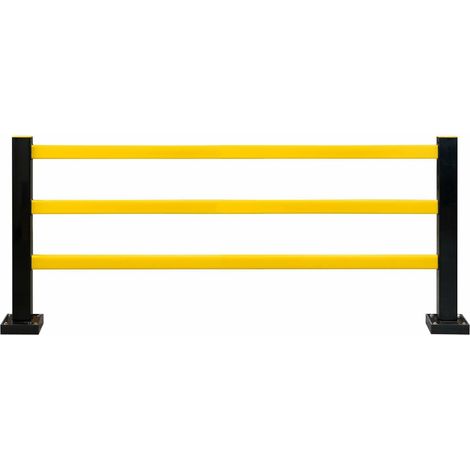 BLACK BULL Schutzgitter Hybrid Pfosten schwarz Balken gelb 1040 x 2100mm flex (1/3)