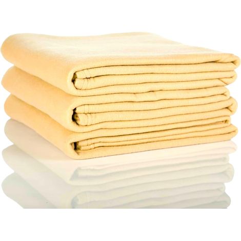 Set de 3 couvertures Polaires - 130x160 cm, 100% Polyester, 200 g/m² - Sable, utilisable comme Couverture de Salon, Couverture Douillette, Couverture de canapé, Couverture d'invité