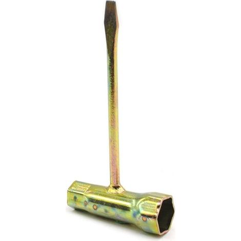Clé à bougie d'allumage pour tronçonneuse et clé à écrou de barre 13 mm x 19 mm,or, une pièce (1/5)