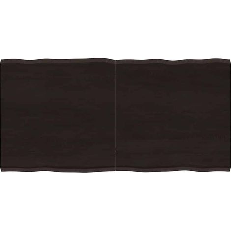 Tischplatte 120x60x(2-4) cm Massivholz Behandelt Baumkante