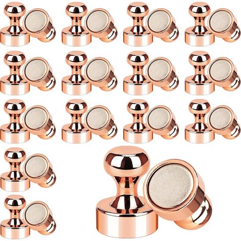 30pcs aimants de réfrigérateur en or rose, aimants en néodyme robustes aimants de réfrigérateur aimants puissants petits aimants pour l'école de cuisine de tableau blanc (1/5)