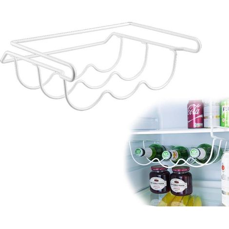 Porte-bouteilles universel pour réfrigérateur (3 bouteilles), compatible avec les grands réfrigérateurs. Étagère inférieure suspendue universelle. (1/5)