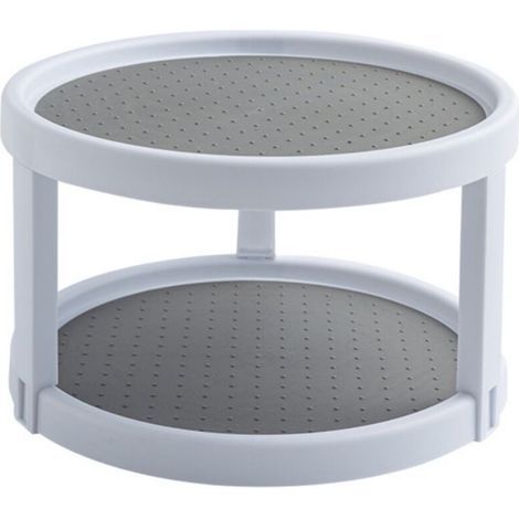 [JAMAIS UTILISÉ] plateau à épices antidérapant à 2 niveaux, plateau tournant à 360 degrés, plateau rotatif de 25 cm pour garde-manger, cuisine, comptoir (1/4)
