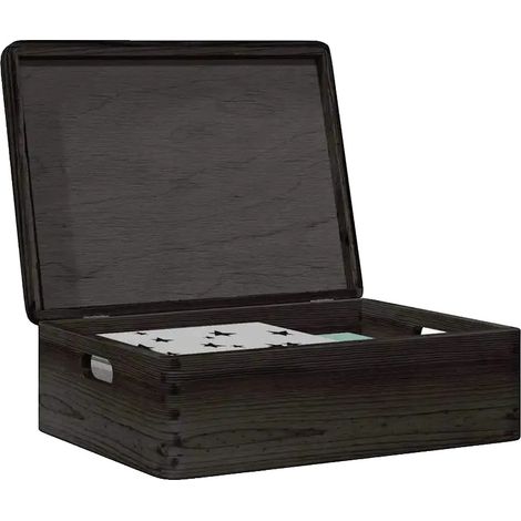 Aufbewahrungsbox, langlebiger Kunststoff, leicht zu reinigen, Schwarz (1/2)