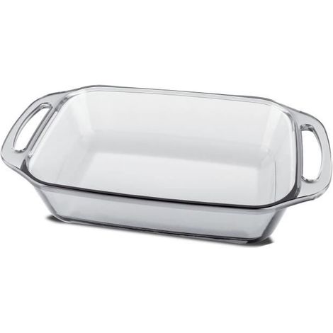 Plat à four avec anses, moule de cuisson, capacité 2.7 L - Longueur 34.8 x Profondeur 19.8 x Hauteur 6.9 cm -JUANIO (1/3)