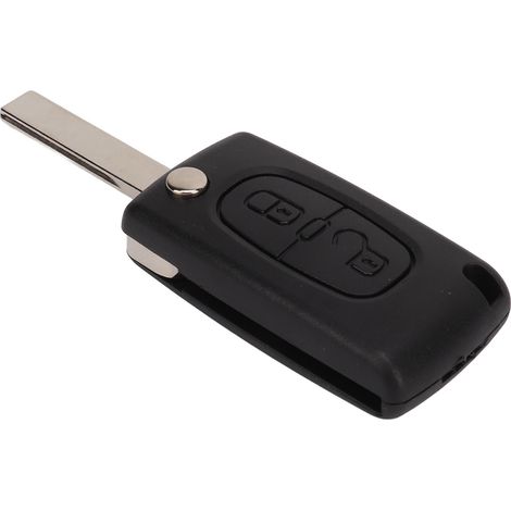 Étui de clé à distance rabattable à 2 boutons noir remplacement facile à transporter pour Peugeot 107 207 307 307cc 308 SW 407 607 lame fendue CE0536-HU83. (1/5)