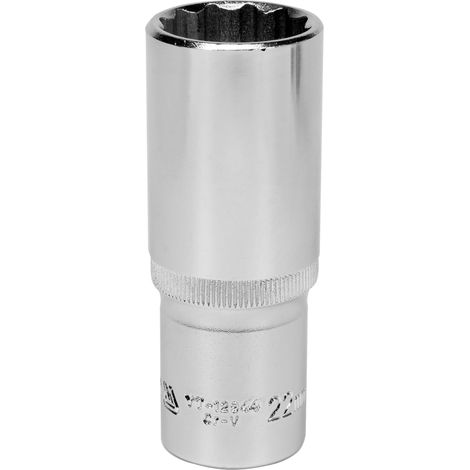 Lange 12-kant Stecknuss 22 mm 1/2" CrV