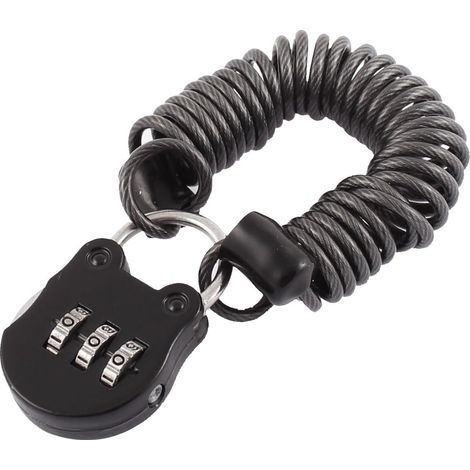 Motorrad Anti-Diebstahlsicherung Ressort Câble Antivol Rappel Noir (1/3)