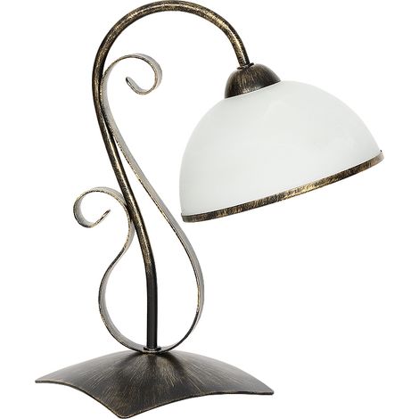 Tischlampe ANTICA in Messing Patina