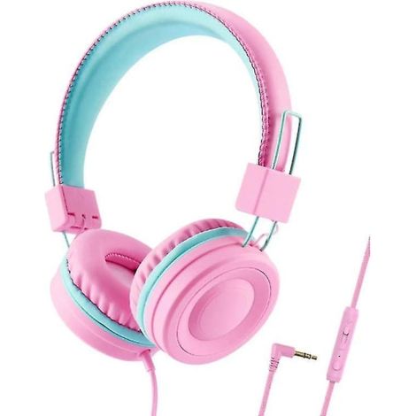 Casque enfant pliable, écouteurs stéréo sans fils emmêlés, câble 3,5 mm avec prise jack, design ergonomique pour petits oreilles (1/4)