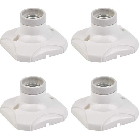 PCS -DOUille pour Ampoule E27 LED Porte-Lampe E27 Support -DOUille E27 Murale E27 Base avec Support pour Couloirs, Escaliers, Chambres, Cuisines (AC 220-250V, Blanc)-DOU