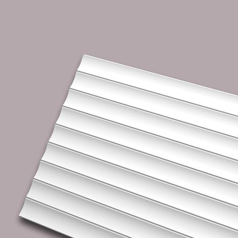 3D Rivestimento murale NMC MEZZALUNA S 2600 WALLSTYL Noel Marquet Pannellatura Pannello acustico Elemento decorativo Cornice Parete modanatura aspetto stucco modanatura design moderno bianco 2,6 m (1/5)