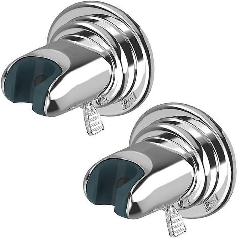 Support de douchette réglable, fixation par ventouse pour salle de bain et baignoire, sans perçage (2 pièces) (1/5)