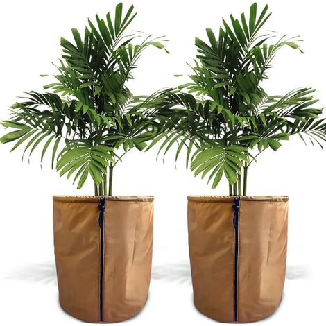 Set of 2 thermal plant covers for potted plants, winter protection, for potted plants, frost protection, for olive trees, outdoor plant pots (45 x 50 cm) (1/5)