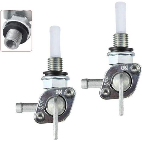 Lot de 2 M10 x 1.25 Robinet de Réservoir d'Essence groupe électrogène à essence, Pompe à Essence Valve de Commutateur de Carburant de Réservoir de Gaz 950 (1/4)