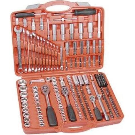 ENSEMBLE DE CLÉS ET ACCESSOIRES 219 PCS 1/2" - 1/4" - 3/8" ALYCO ORANGE