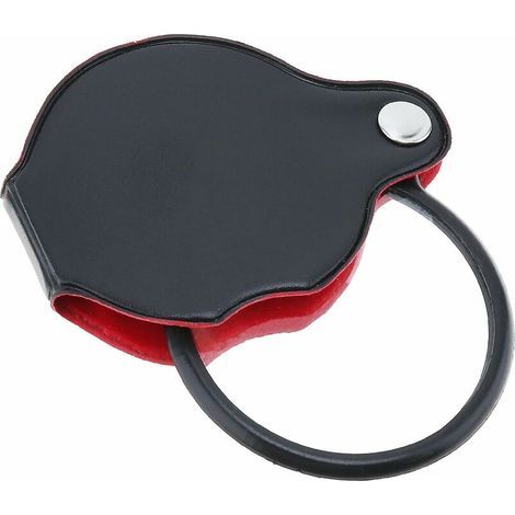 Mini loupe de poche 8X en verre optique avec étui de protection cortical, pour bureau, lecture, loisirs (1/4)