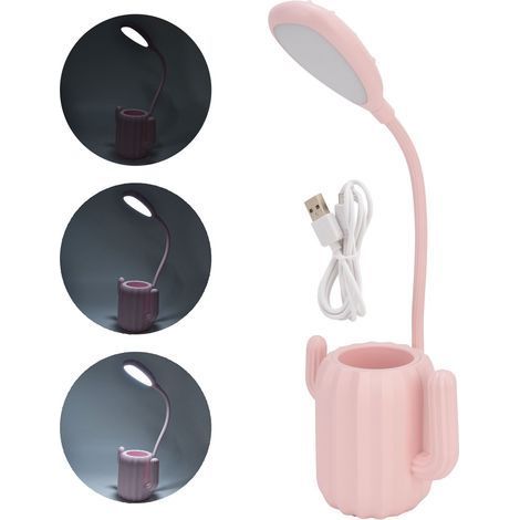 Porte-stylo Lampe de Bureau LED Protection des Yeux Lampe de Lecture Rechargeable Touche Enfants Lumière de Chevet (1/5)