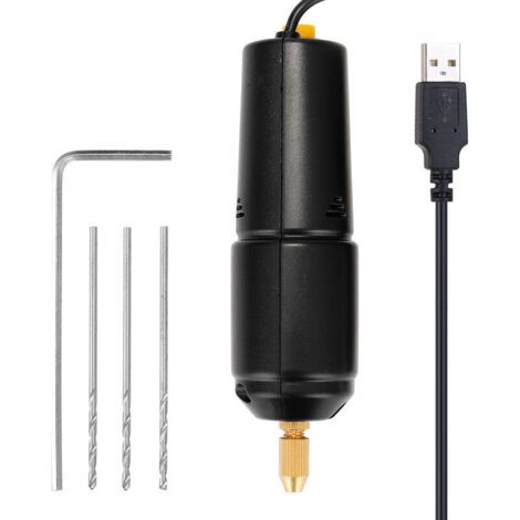 BUNTHAUS Z-U36 Mini Perceuse Électrique USB Epoxy Perle Plane Perforateur 5V Perceuse Électrique Petite Meuleuse Électrique
