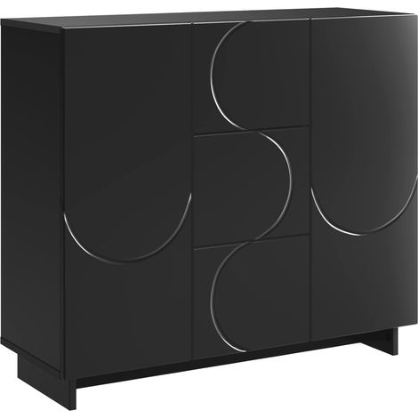 Aparador Negro 85,5 x 31 x 75 cm Madera de ingeniería vidaXL (1/5)