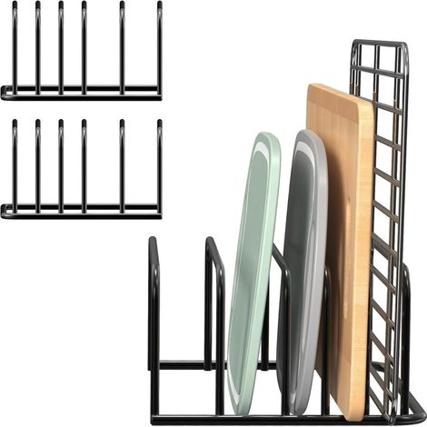 soportes para tablas de cortar, soportes para tapas de ollas y soportes para tablas de cortar con 5 ranuras. (1/5)
