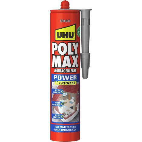UHU POLY MAX POWER colla di montaggio grigio, cartuccia 425 g (1/5)