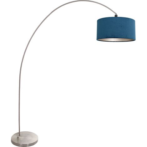 Mexlite - lampada da terra - Solva - acciaio - metallo tessuto -