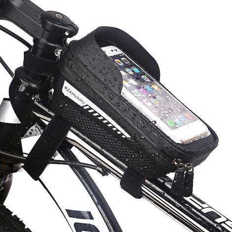 Wasserdichte Handyhalterung fürs Fahrrad, Rahmentasche vorne mit Touchscreen-Hülle für Radfahrer